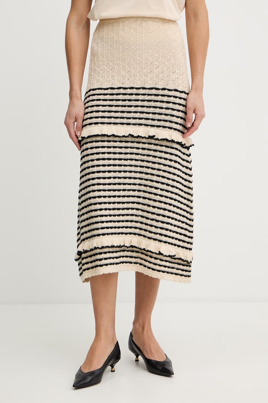 Sukňa s prímesou ľanu Twinset