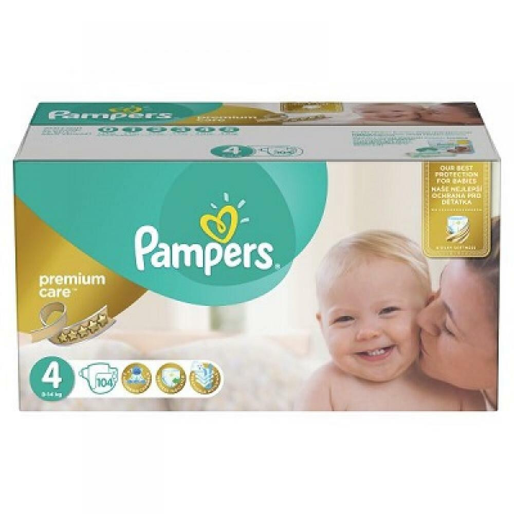 PAMPERS Premium Care 4 MAXI 9-14 kg 104 kusov
