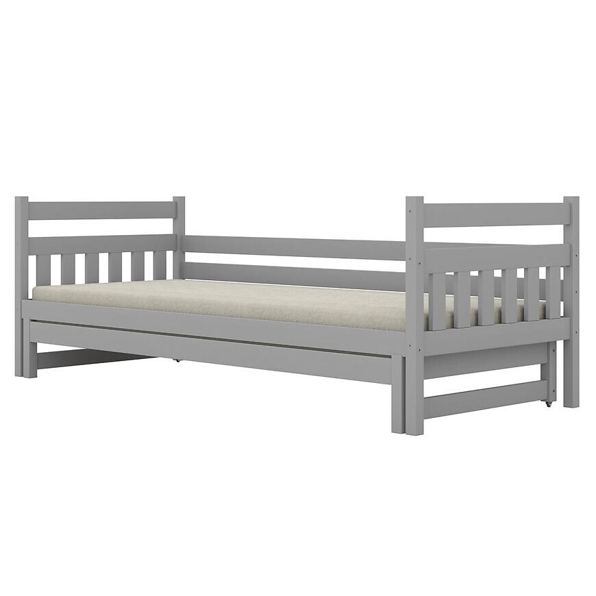 Posteľ Dawid s prístelkou 80x160 sivá