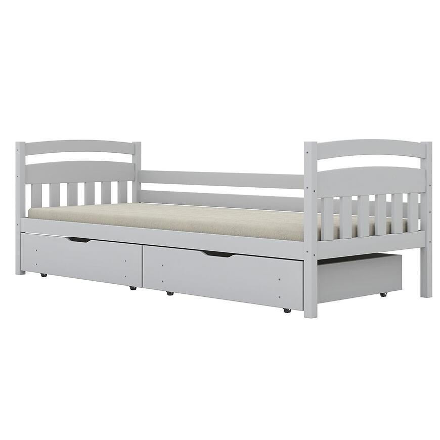 Posteľ Tosia veľké zásuvky 80x160 biela