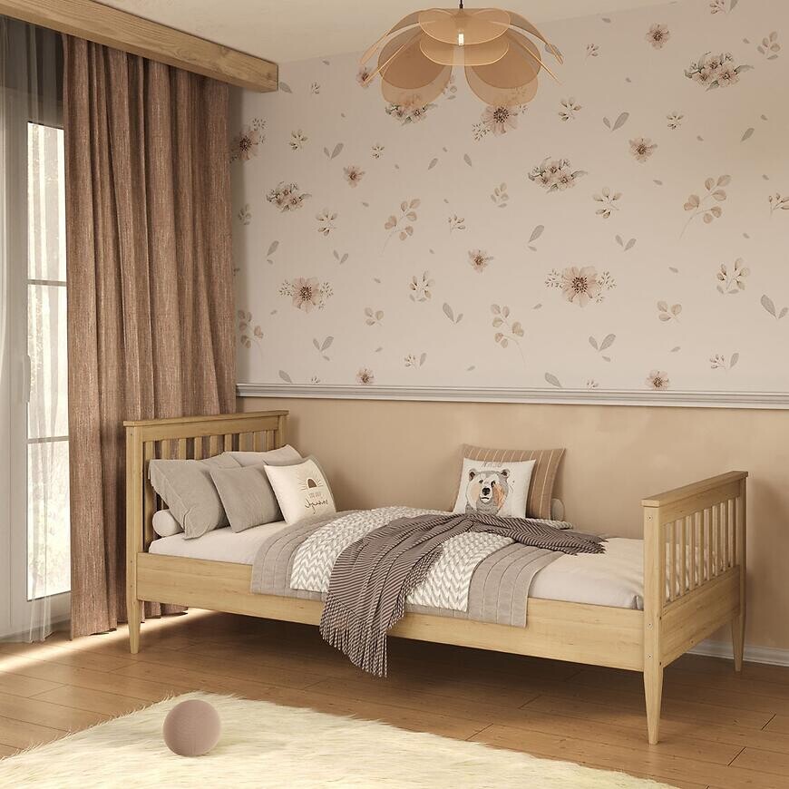 Posteľ Ignaś 80x160 prírodná, nelakovaná