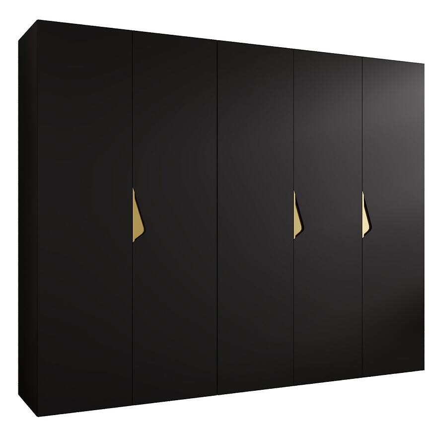 Skriňa Sandi 1-250 čierna/zlatá