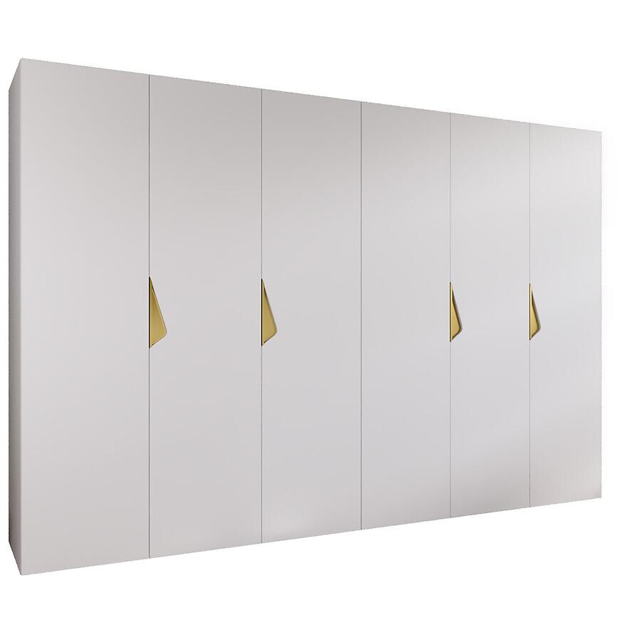 Skriňa Sandi 1-300 (2x150) biela/zlatá