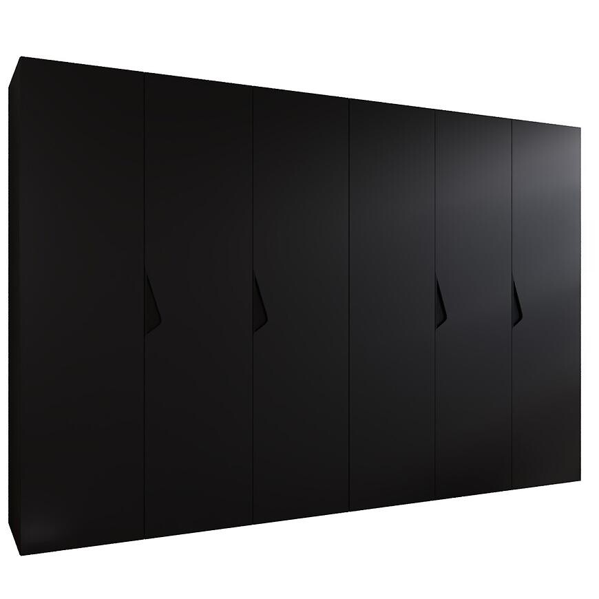 Skriňa Sandi 1-300 (2x150) čierna/čierna