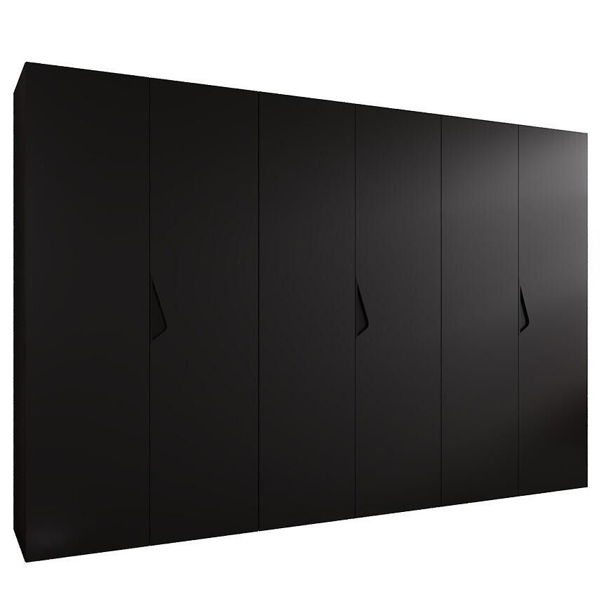 Skriňa Sandi 1-300 (3x100) čierna/čierna