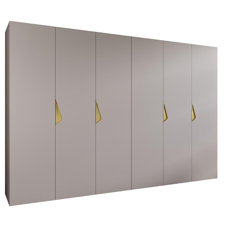 Skriňa Sandi 1-300 (2x150) kašmír/zlatá