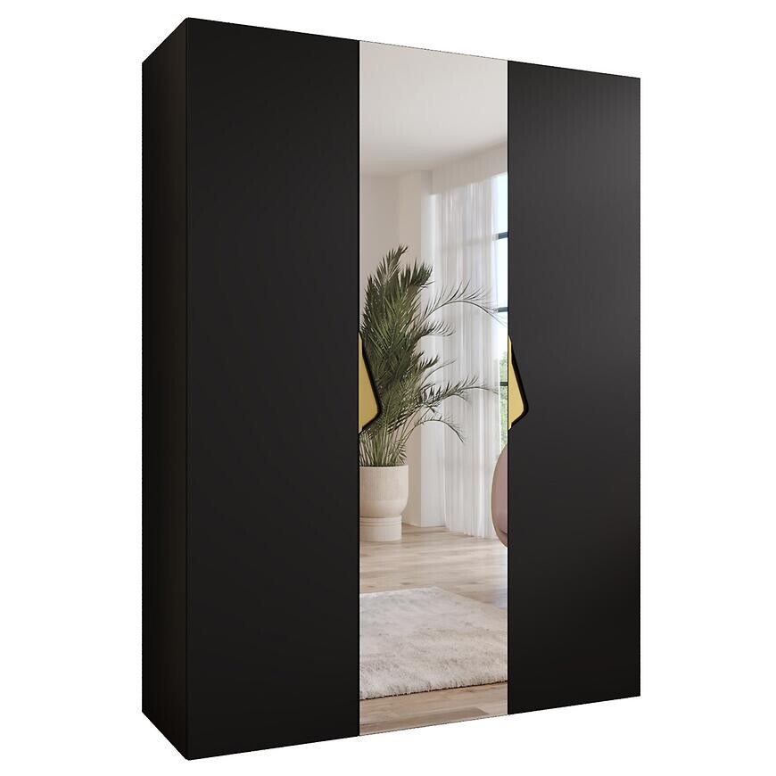 Skriňa Sandi 2-150 čierna/zlatá