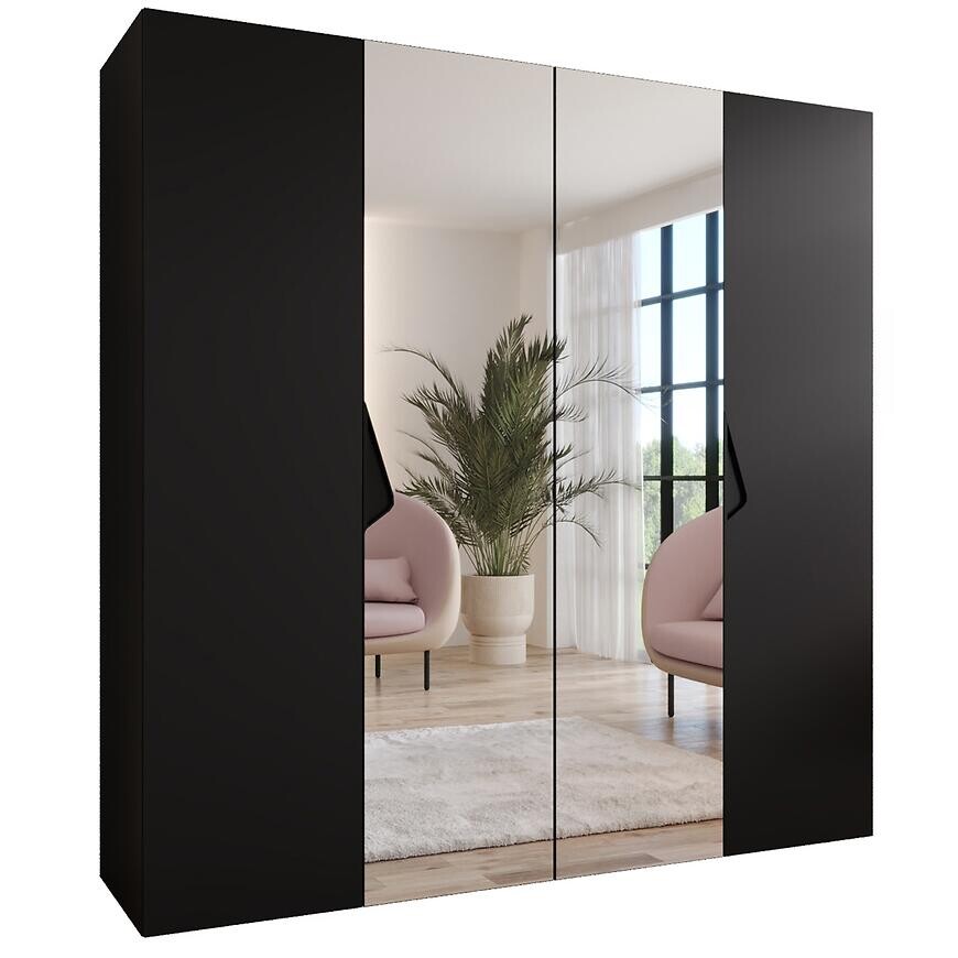 Skriňa Sandi 2-200 čierna/čierna