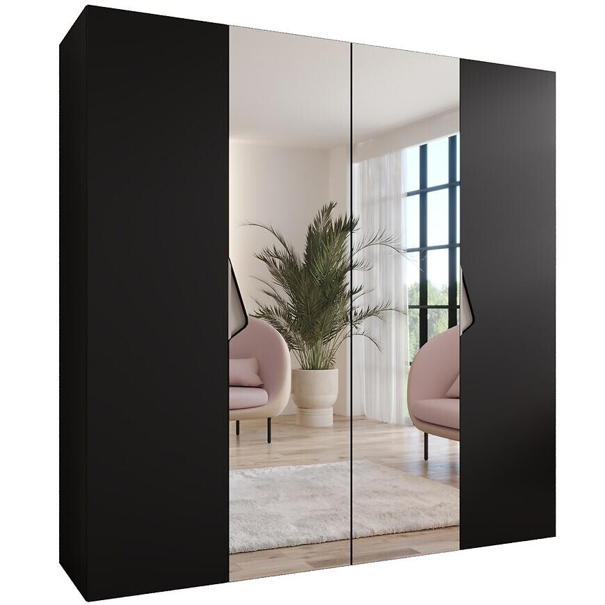 Skriňa Sandi 2-200 čierna/kašmír