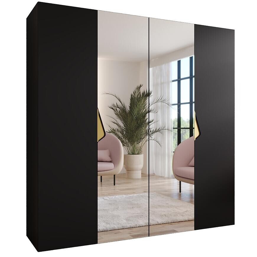 Skriňa Sandi 2-200 čierna/zlatá