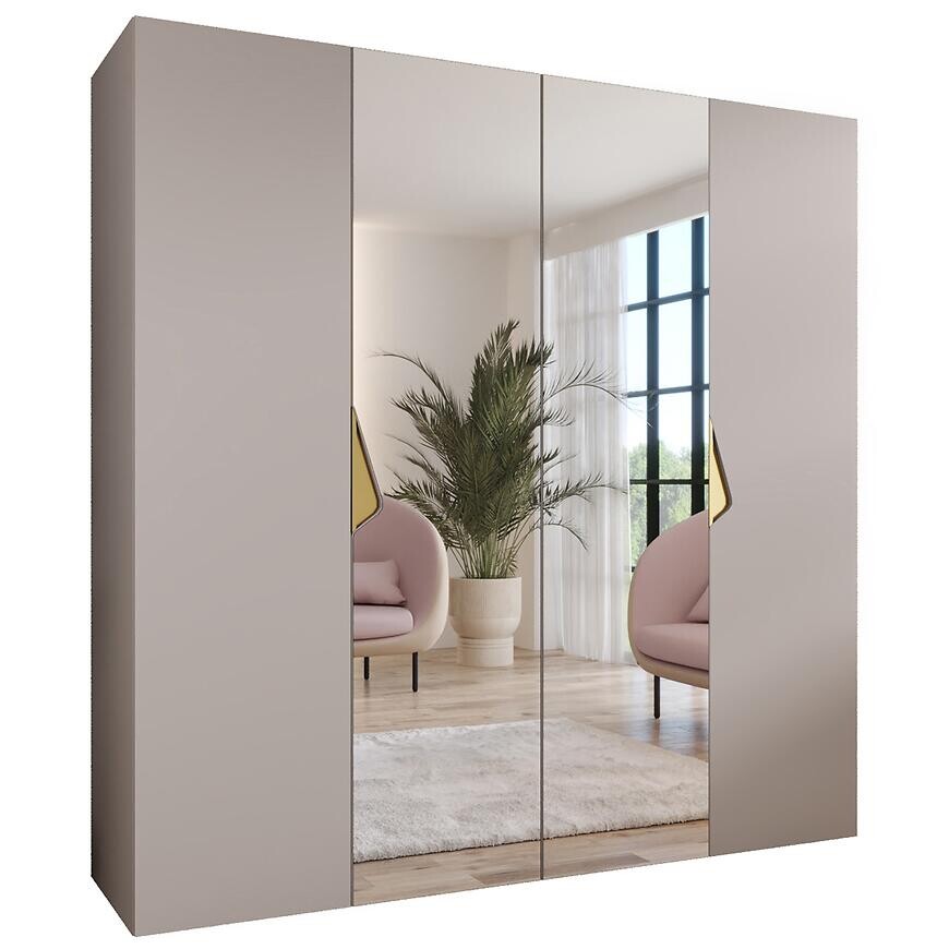 Skriňa Sandi 2-200 kašmír/zlatá