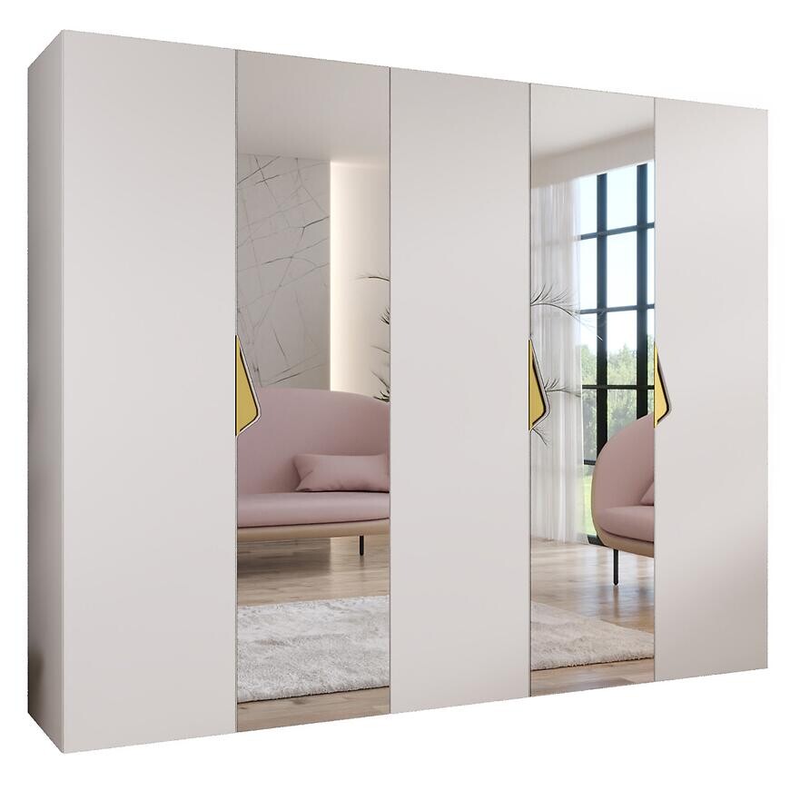 Skriňa Sandi 2-250 biela/zlatá