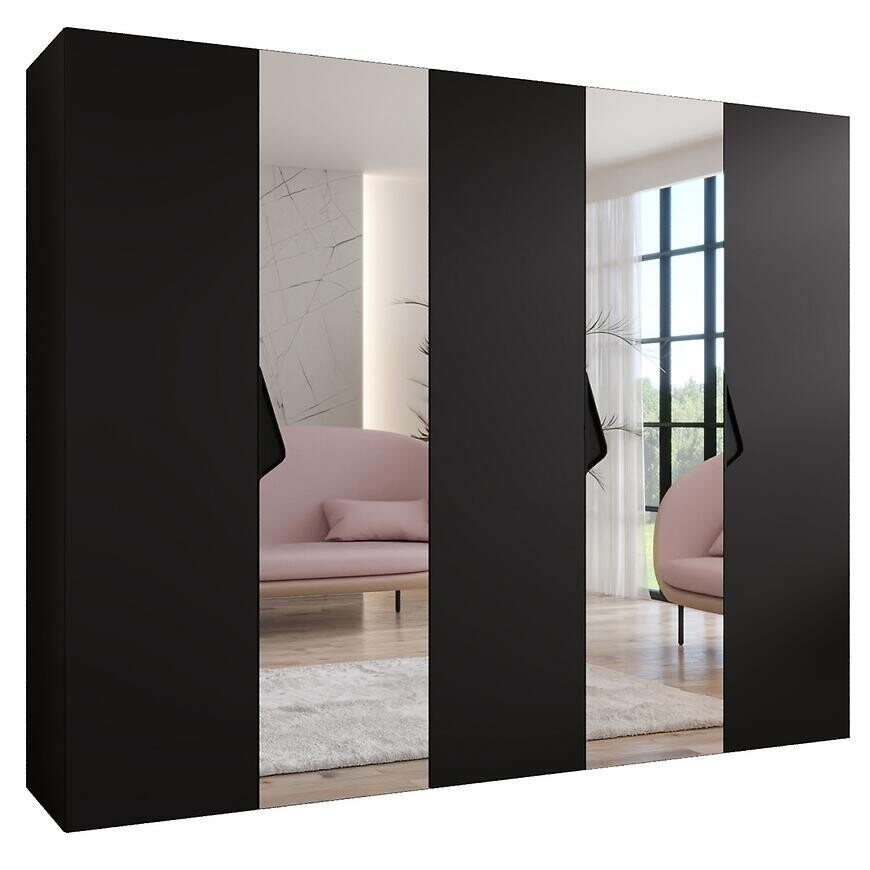 Skriňa Sandi 2-250 čierna/čierna