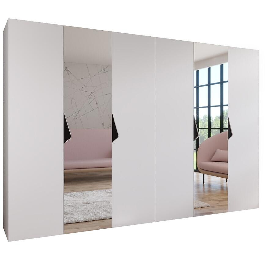 Skriňa Sandi 2-300 (2x150) biela/čierna