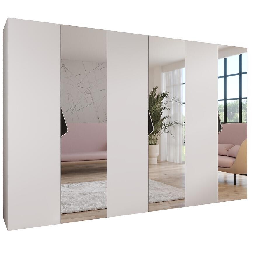 Skriňa Sandi 2-300 (3x100) biela/čierna