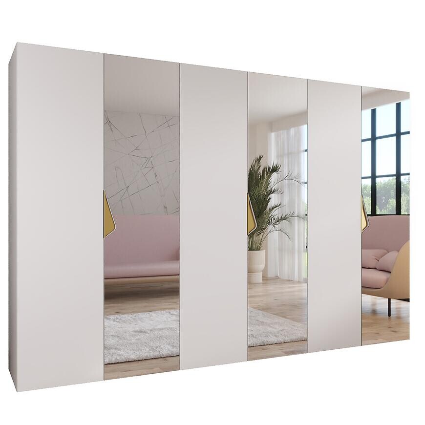 Skriňa Sandi 2-300 (3x100) biela/zlatá