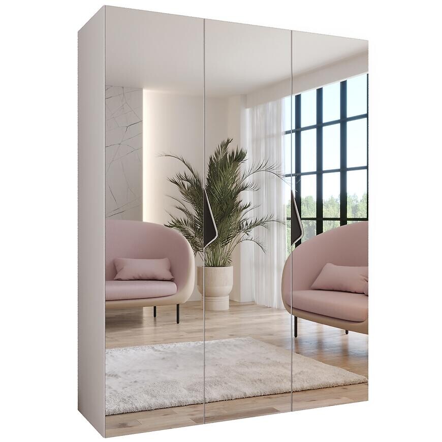 Skriňa Sandi 3-150 biela/čierna