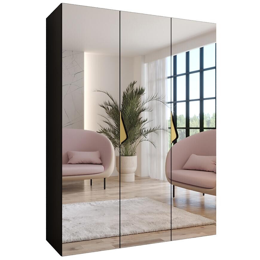 Skriňa Sandi 3-150 čierna/zlatá