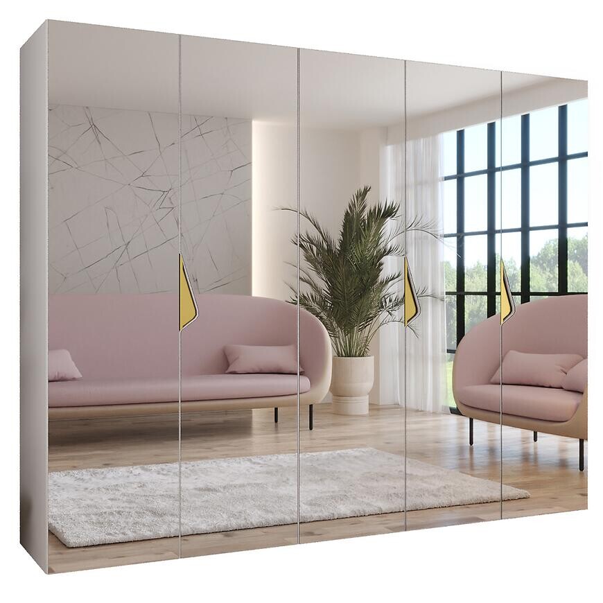 Skriňa Sandi 3-250 biela/zlatá