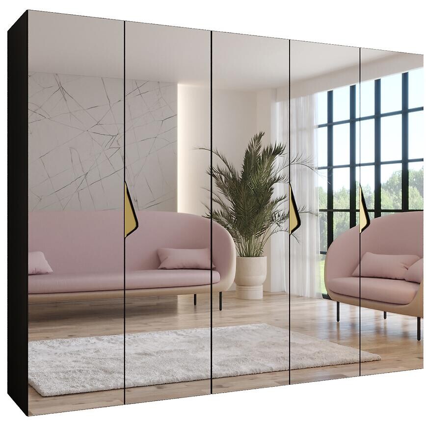 Skriňa Sandi 3-250 čierna/zlatá