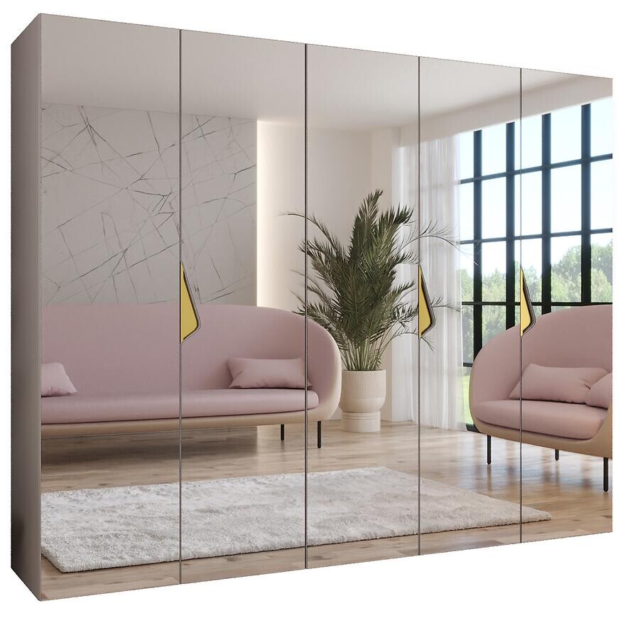 Skriňa Sandi 3-250 kašmír/zlatá