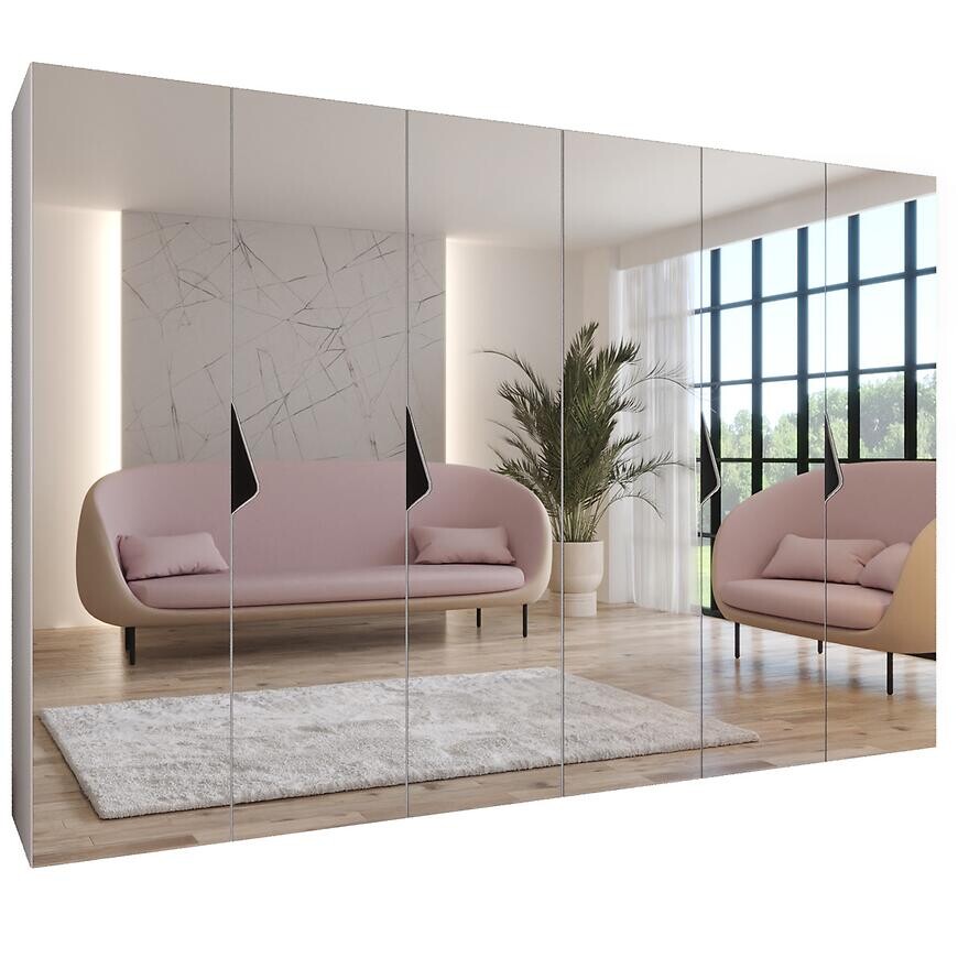 Skriňa Sandi 3-300 (2x150) biela/čierna