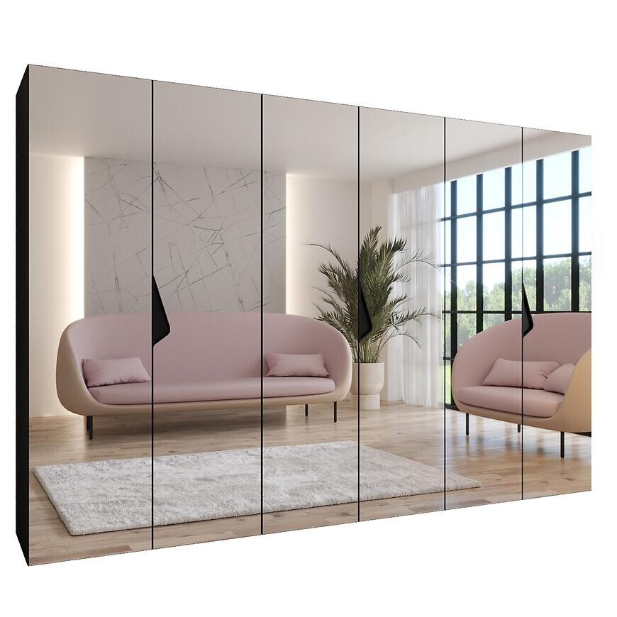 Skriňa Sandi 3-300 (3x100) čierna/čierna