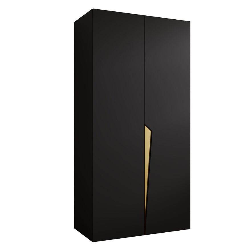 Skriňa Piano 1-100 čierna/zlatá