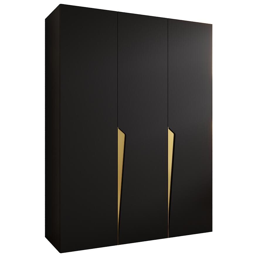 Skriňa Piano 1-150 čierna/zlatá