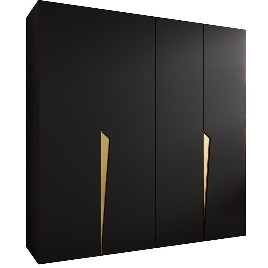 Skriňa Piano 1-200 čierna/zlatá