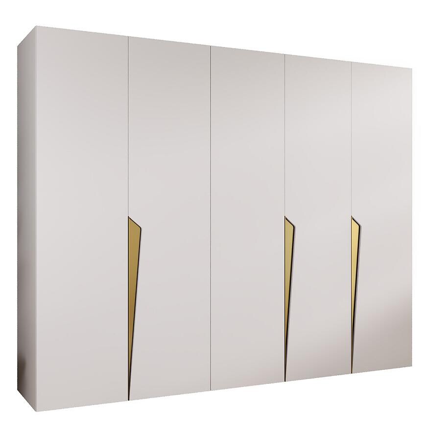 Skriňa Piano 1-250 biela/zlatá