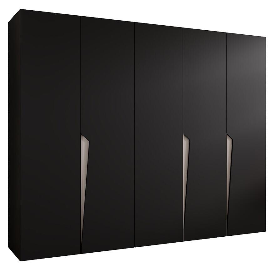 Skriňa Piano 1-250 čierna/kašmír