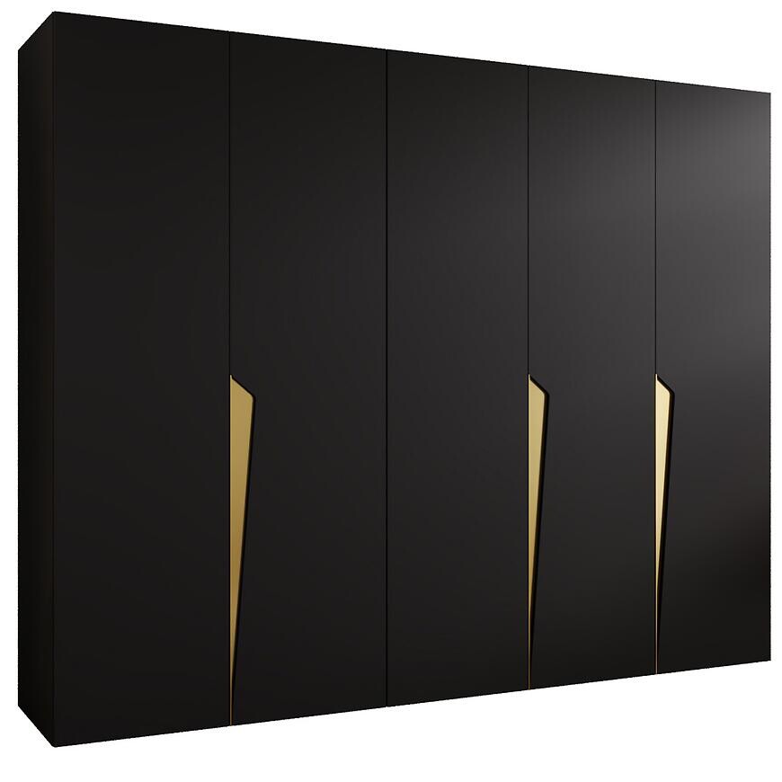 Skriňa Piano 1-250 čierna/zlatá