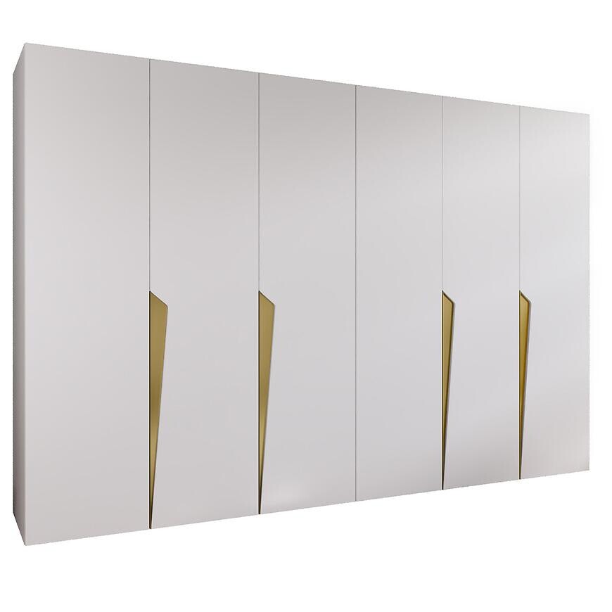 Skriňa Piano 1-300 (2x150) biela/zlatá