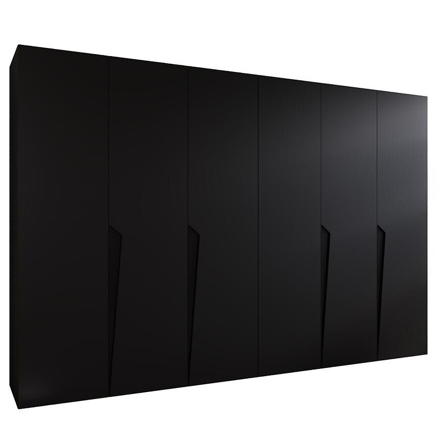 Skriňa Piano 1-300 (2x150) čierna/čierna