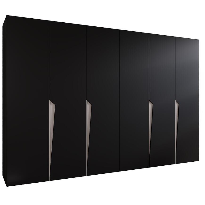 Skriňa Piano 1-300 (2x150) čierna/kašmír