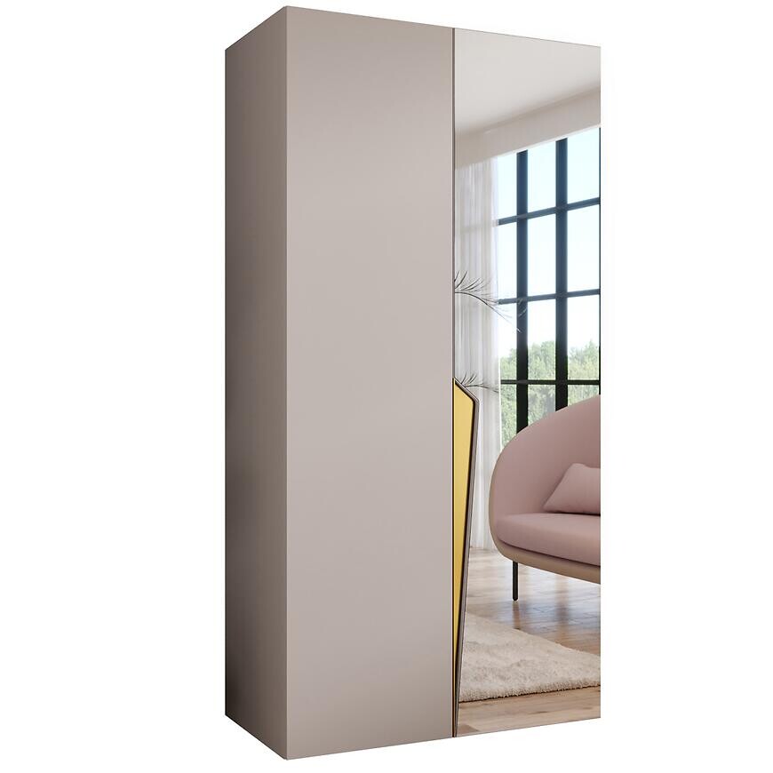 Skriňa Piano 2-100 kašmír/zlatá