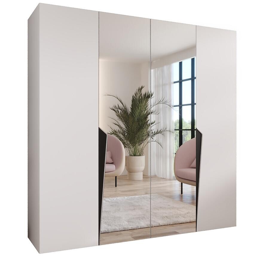 Skriňa Piano 2-200 biela/čierna