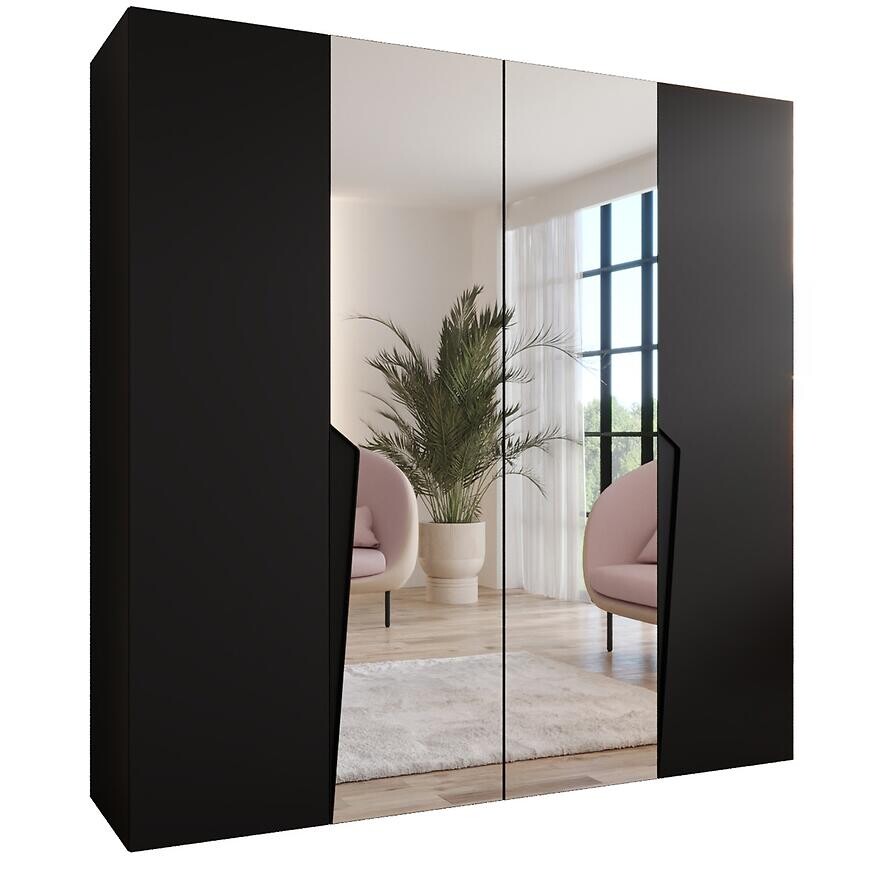 Skriňa Piano 2-200 čierna/čierna