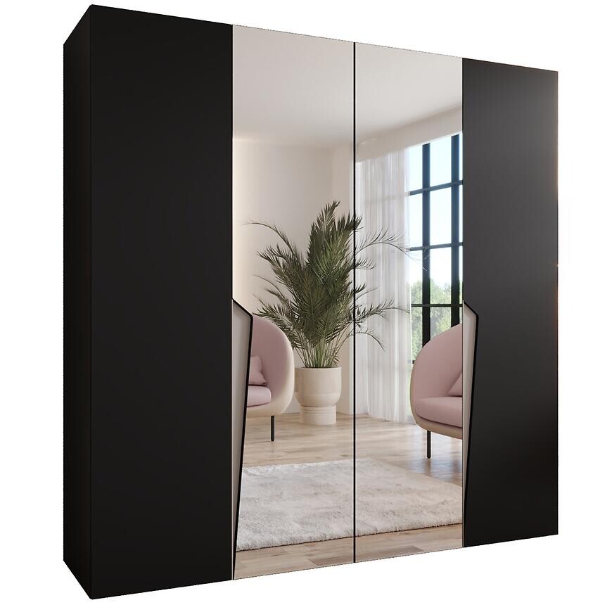 Skriňa Piano 2-200 čierna/kašmír