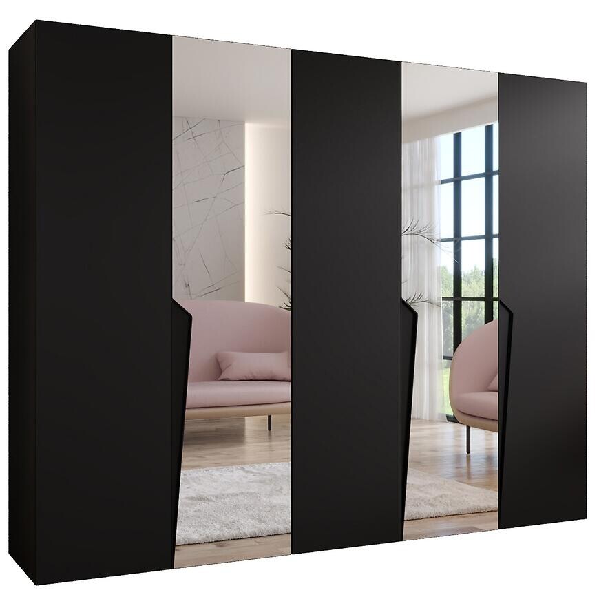 Skriňa Piano 2-250 čierna/čierna