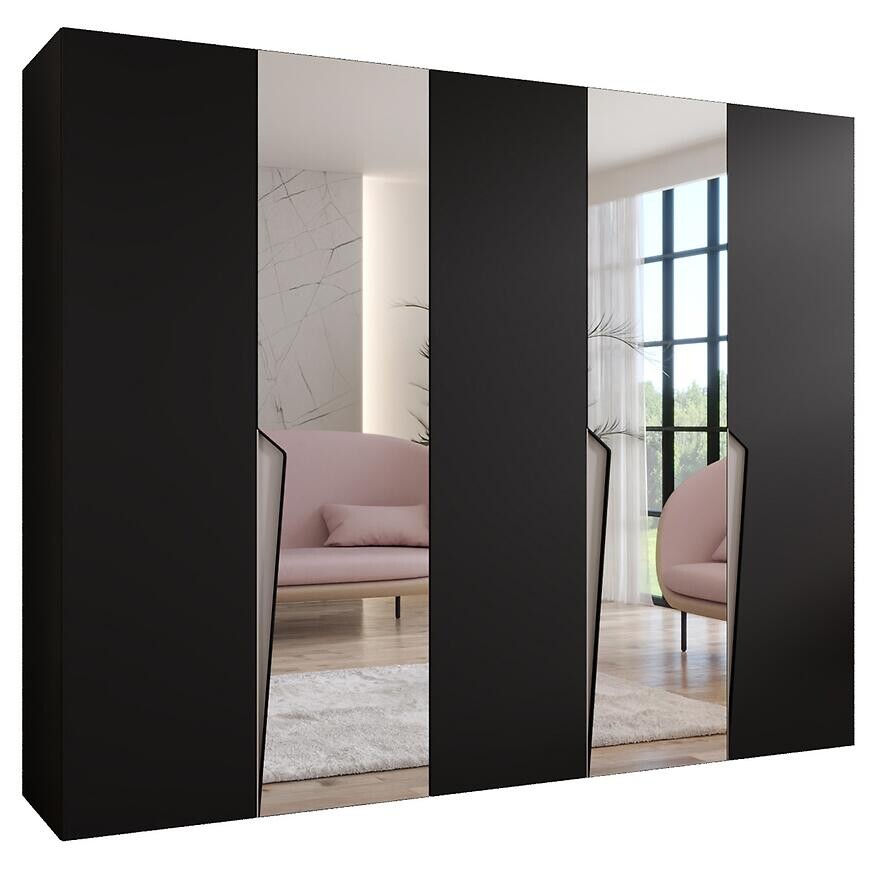 Skriňa Piano 2-250 čierna/kašmír