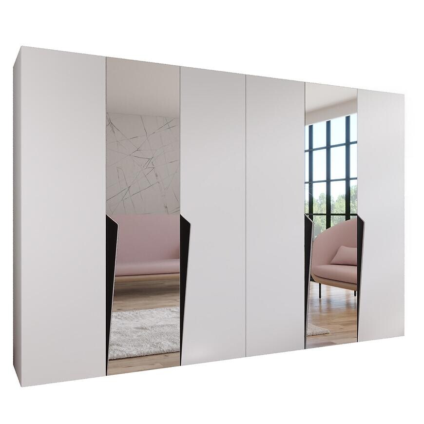 Skriňa Piano 2-300 (2x150) biela/čierna