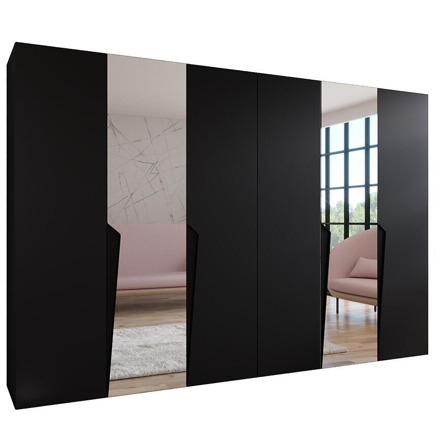 Skriňa Piano 2-300 (2x150) čierna/čierna