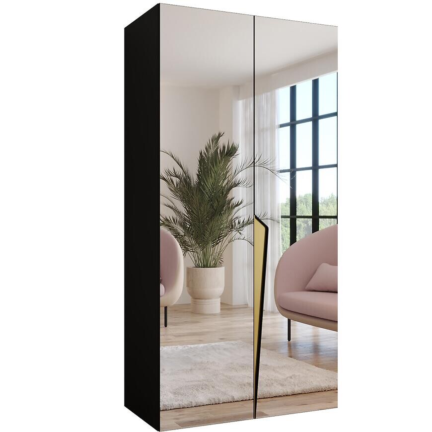 Skriňa Piano 3-100 čierna/zlatá