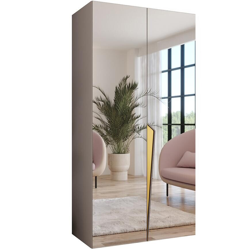 Skriňa Piano 3-100 kašmír/zlatá