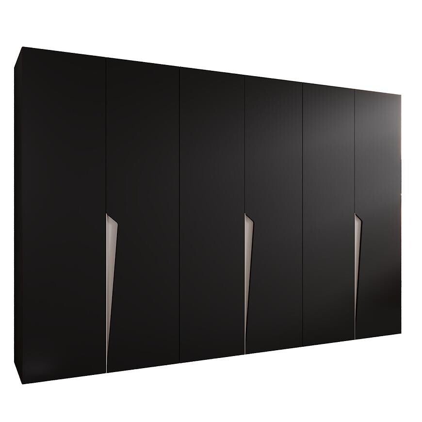 Skriňa Piano 1-300 (3x100) čierna/kašmír