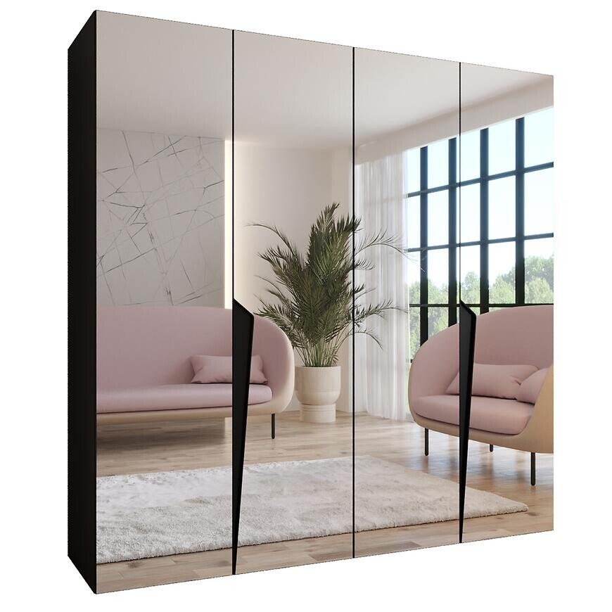 Skriňa Piano 3-200 čierna/čierna