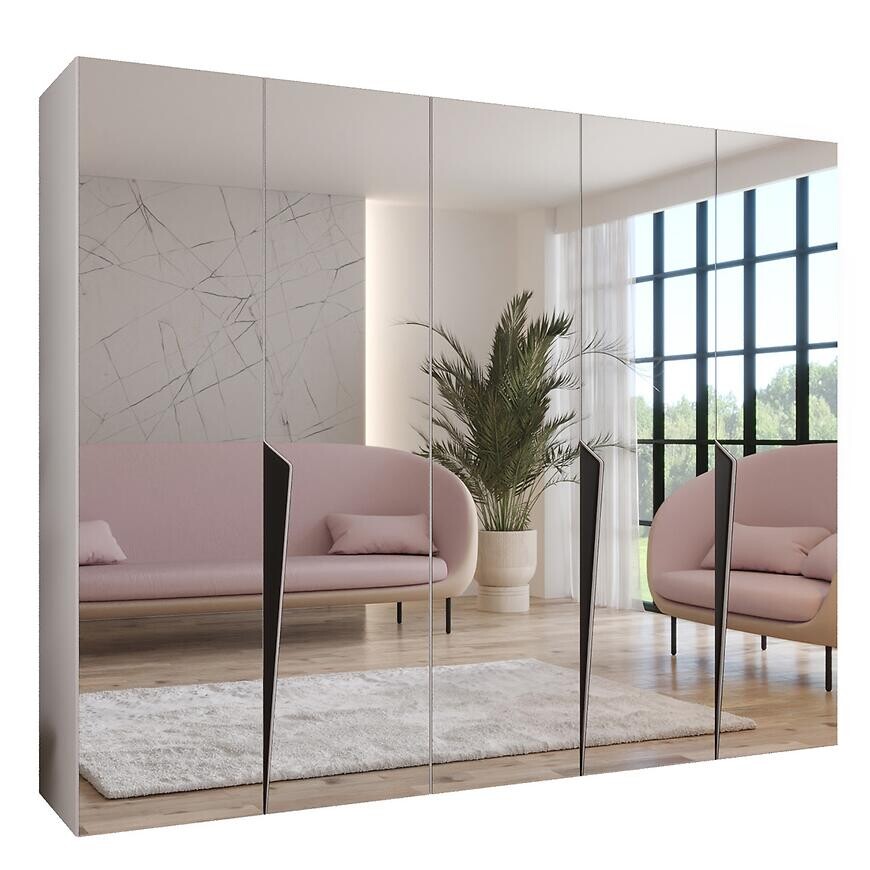 Skriňa Piano 3-250 biela/čierna