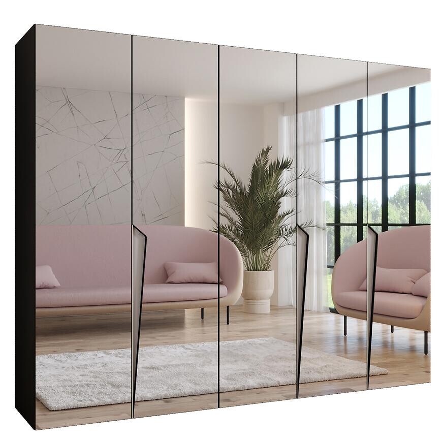 Skriňa Piano 3-250 čierna/kašmír